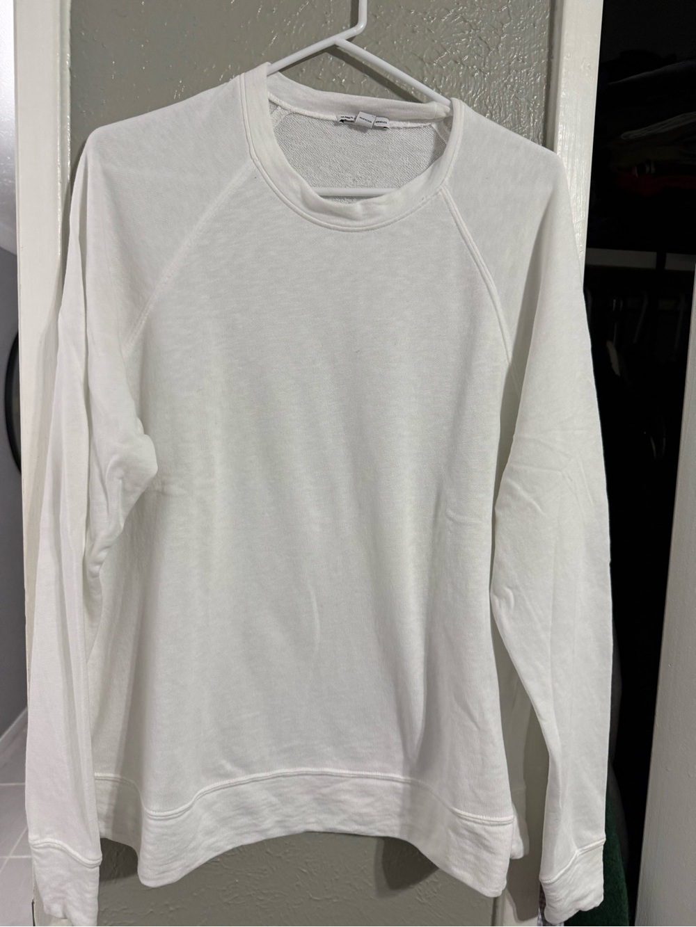 James Perse White Crewneck Sweatshirt